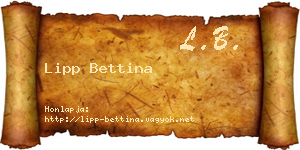 Lipp Bettina névjegykártya